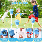 Automatic Handheld Bubble Machine for Kids, Bubble Maker Spring Summer Toys with Lights, Outdoor Rechargeable Blower Best Easter Gift for Children thumbnail 5