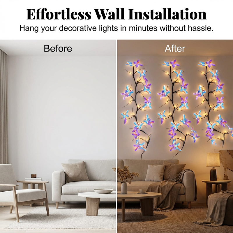 Romantic Butterfly Vine LED Lights