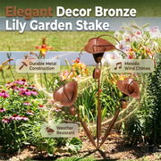 Calla Lily Garden Stake with Bell Chimes🌷🐦 thumbnail 1