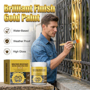 Weather-resistant, water-based gold paint thumbnail 2