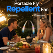 USB Rechargeable Retractable Outdoor Fly Repeller Fan thumbnail 1