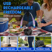 USB Rechargeable Retractable Outdoor Fly Repeller Fan thumbnail 2