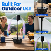 USB Rechargeable Retractable Outdoor Fly Repeller Fan thumbnail 7
