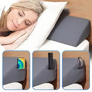 Bed Wedge Pillow for Headboard with Side Pockets thumbnail 3