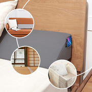 Bed Wedge Pillow for Headboard with Side Pockets thumbnail 4
