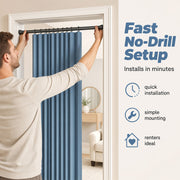 No-Drill Magnetic Accordion Door Curtain thumbnail 3