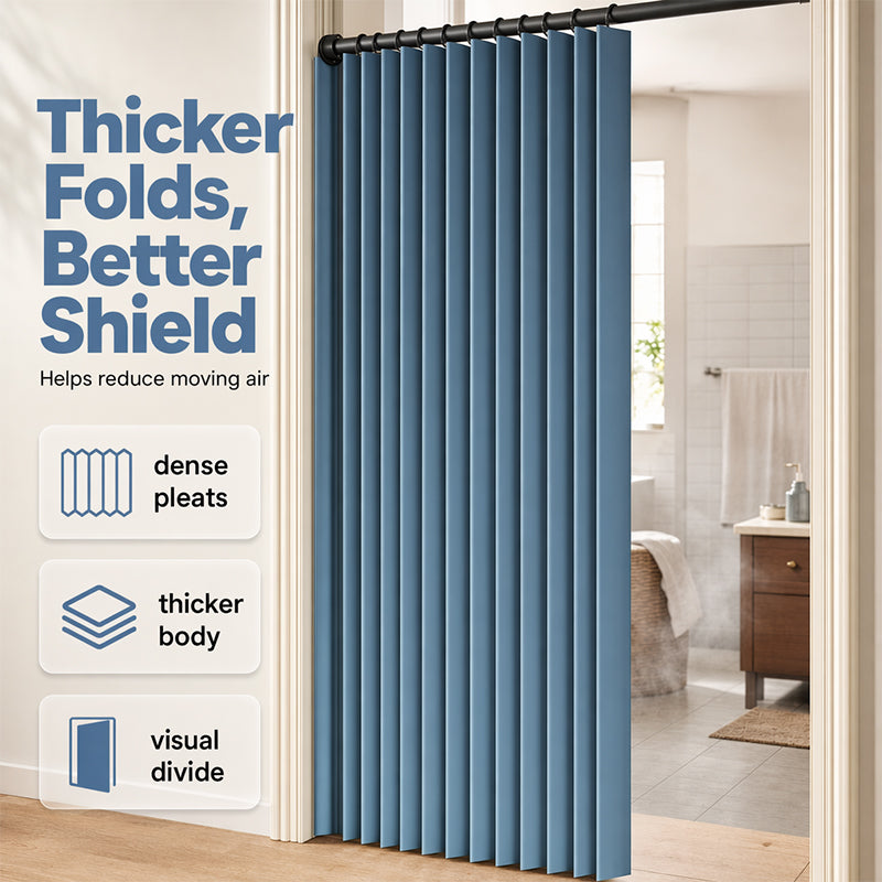 No-Drill Magnetic Accordion Door Curtain