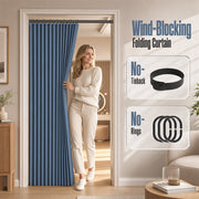 No-Drill Magnetic Accordion Door Curtain thumbnail 7