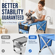 2-in-1 Foldable Pet Grooming Bed thumbnail 4