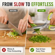 5-Blade Stainless Steel Herb Scissors with Protective Sheath thumbnail 2
