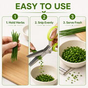 5-Blade Stainless Steel Herb Scissors with Protective Sheath thumbnail 7