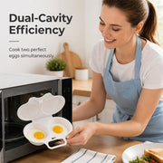 🥳2026 HOT SALE🥳💞50K+ SOLD! 🥗🎁 Microwave Egg Poacher——Dual‑cavity, non‑stick & easy clean. Healthier than frying – stock up & save! 🏠✅ thumbnail 4