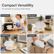 🥳2026 HOT SALE🥳💞50K+ SOLD! 🥗🎁 Microwave Egg Poacher——Dual‑cavity, non‑stick & easy clean. Healthier than frying – stock up & save! 🏠✅ thumbnail 8