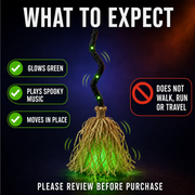🧙Animated Witch Broom with Lights & Spooky Sounds thumbnail 3