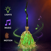 🧙Animated Witch Broom with Lights & Spooky Sounds thumbnail 2