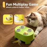 🐱New Arrivals 50% OFF🥳 Interactive Whack-a-Mole Cat Toy – 3 Play Modes, Fun Indoor Exercise & Brain Game for Cats thumbnail 2