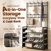 Multi-Functional Entryway Shoe & Coat Rack thumbnail 1