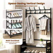 Multi-Functional Entryway Shoe & Coat Rack thumbnail 4