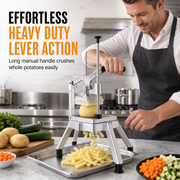 🔪 50% OFF! ✨ Vertical Manual Vegetable Cutter & Dicer – Stainless Steel French Fry Slicer, Heavy-Duty Lever Action & 4 Sharp Blades – Fast Uniform Cutting for Potatoes, Cucumbers & Radishes 🥔 thumbnail 3