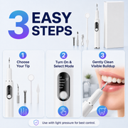 Portable Ultrasonic Teeth Cleaner and Tartar Remover Set thumbnail 6
