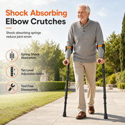 Folding Forearm Crutches Non Slip Elbow Crutches for Fracture Rehabilitation and Mobility Aid thumbnail 1