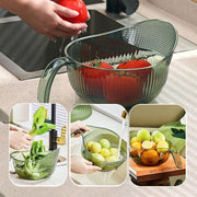 Multipurpose Rice Washing Bowl Strainer with Handle thumbnail 3