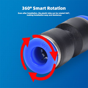 1/4 Inch Pneumatic Push-to-Connect Air Hose Fittings Kit thumbnail 4