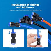 1/4 Inch Pneumatic Push-to-Connect Air Hose Fittings Kit thumbnail 5