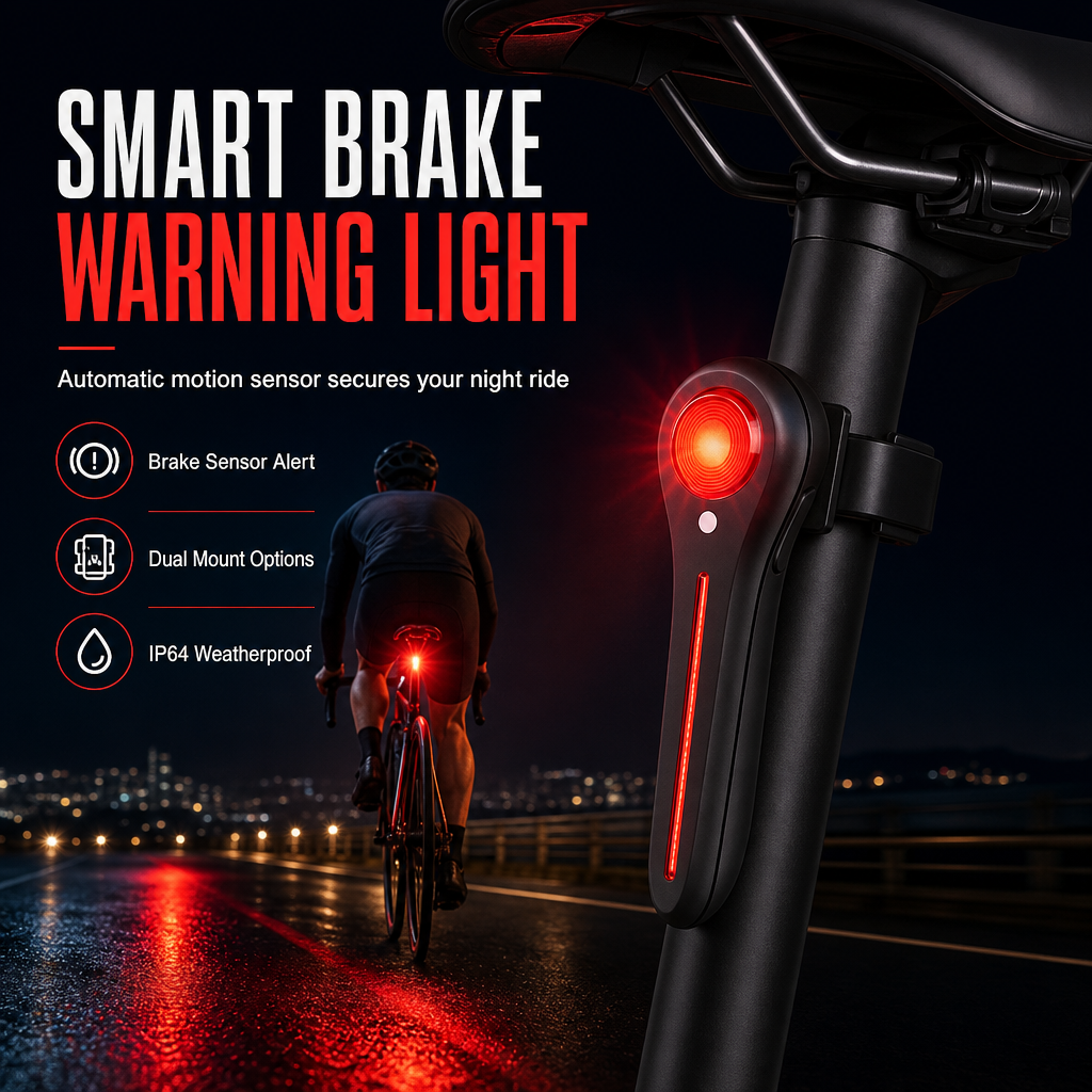 Rechargeable Bicycle Brake Taillight