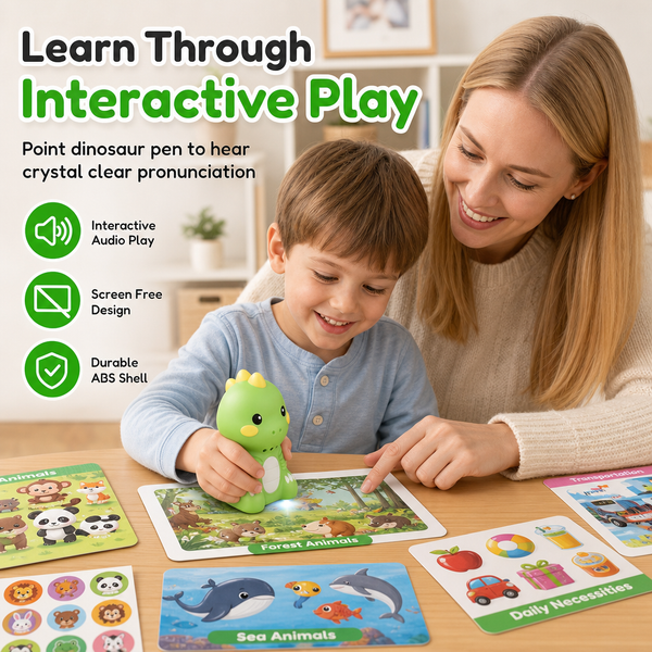 Smart Kids English Reading Pen with Dinosaur Cards Early