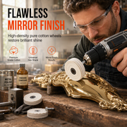 White Cotton Flannel Buffing Wheel thumbnail 1