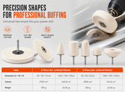 White Cotton Flannel Buffing Wheel thumbnail 6