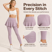 Women's High-Waisted Leggings with Skirt thumbnail 2