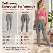 Women's High-Waisted Leggings with Skirt thumbnail 3