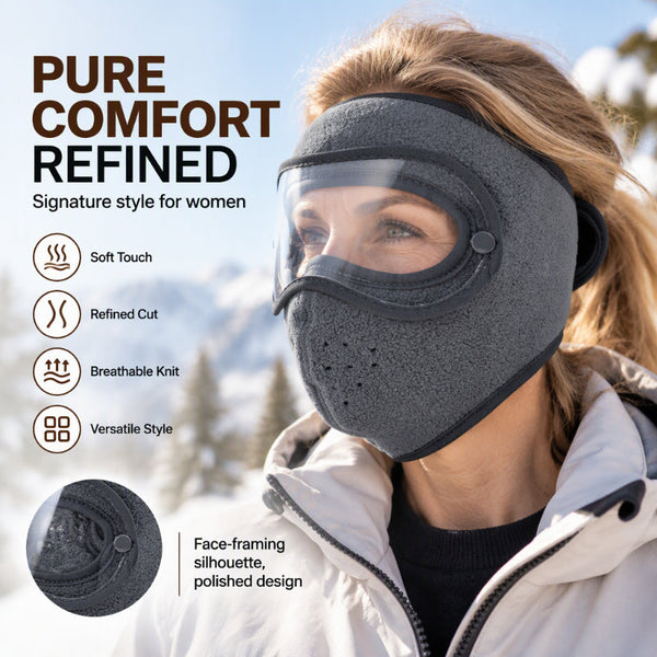 Winter Windproof Warm Face Mask with HD Goggles