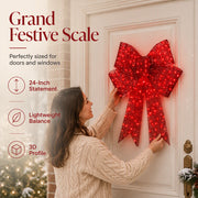Weatherproof LED Pre-Lit Christmas Bow thumbnail 6