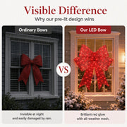 Weatherproof LED Pre-Lit Christmas Bow thumbnail 8