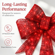Weatherproof LED Pre-Lit Christmas Bow thumbnail 9
