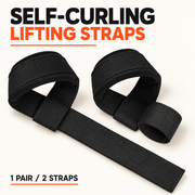 Self-Curling Lifting Straps — Padded Wrist Loops thumbnail 2