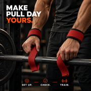 Self-Curling Lifting Straps — Padded Wrist Loops thumbnail 4