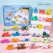52-Piece Montessori-Style 3D Alphabet Building Blocks Set thumbnail 6