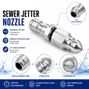 6500 PSI Stainless Steel Sewer Jetter Nozzle thumbnail 3